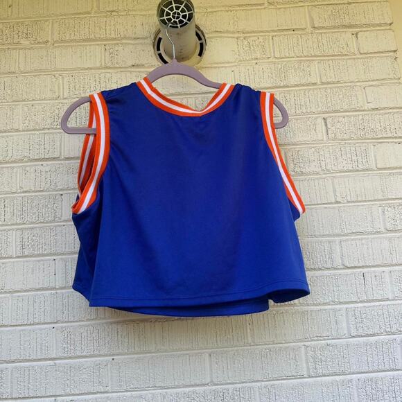 Madrag Y2K Cropped Boxy Blue New York Jersey Tank - Picture 2 of 4